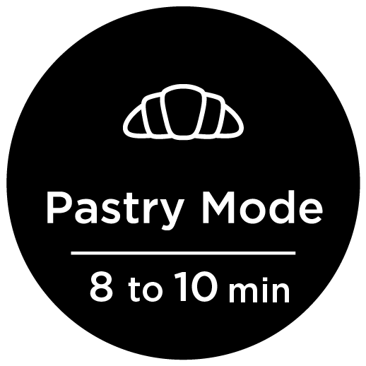 8 to 10 minutes in Pastry Mode