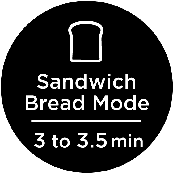 Sandwich Bread Mode for 3 to 3.5 minutes