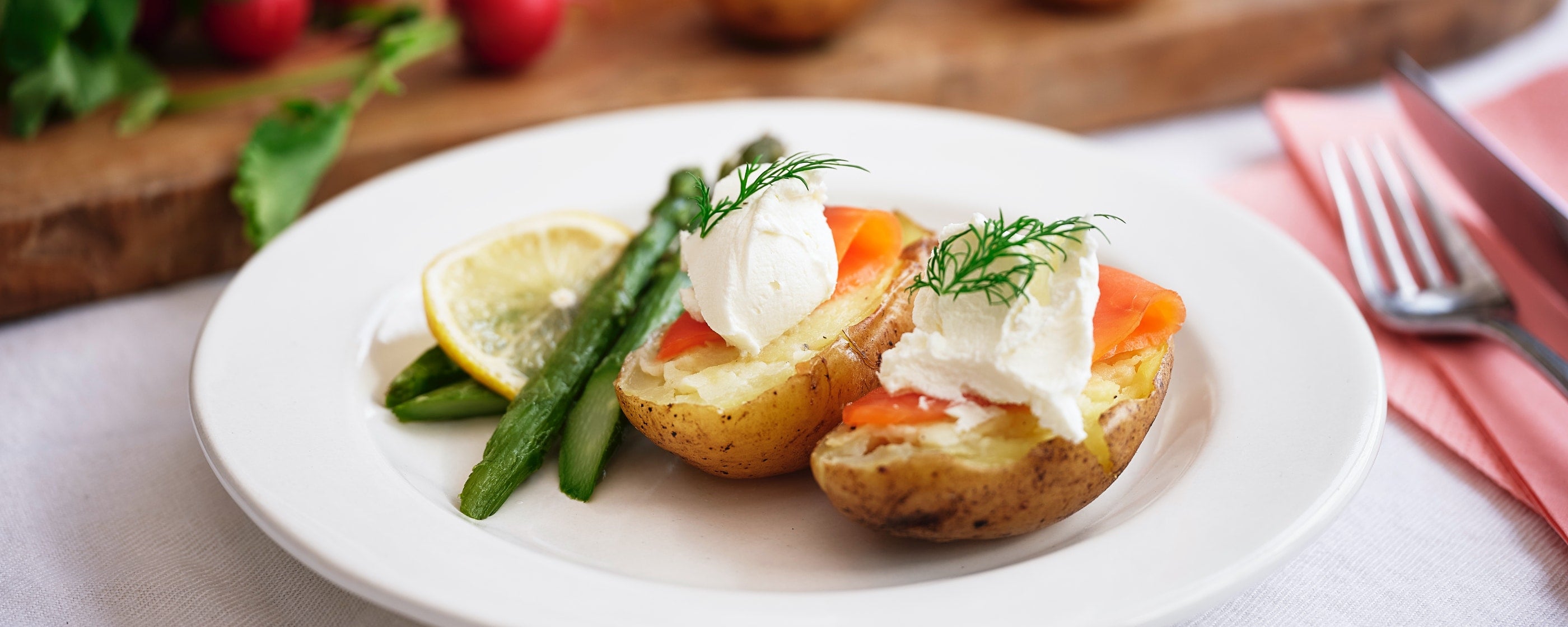 Twice-Baked Baby Potatoes with Smoked Salmon