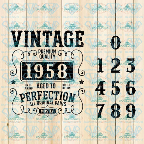 Aged To Perfection Svg Vintage Svg Htv Cutfile Vintage Birthday Svg Original Parts Svg Classic Png Clip Art Art Collectibles