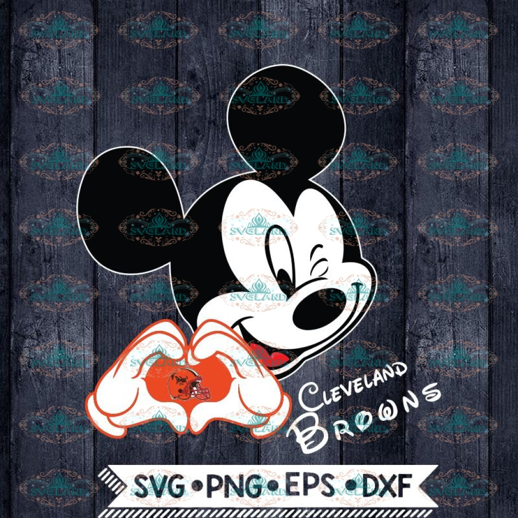 Download Cleveland Browns Svg, Love Svg, Heart Mickey Mouse Love ...