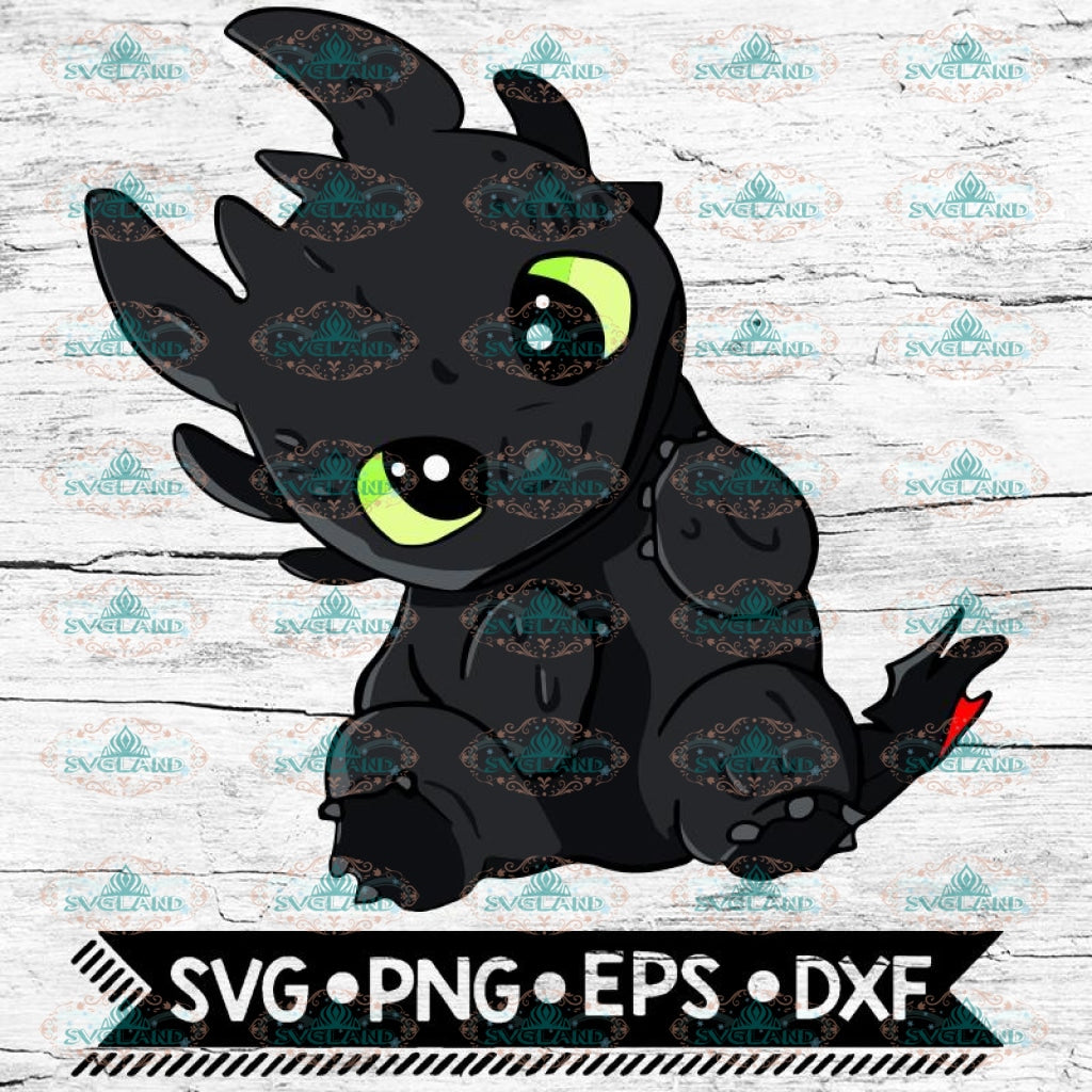 Download Cute Toothless How To Train Your Dragon Art Baby Dragon Svg Cartoon Svglandstore SVG, PNG, EPS, DXF File