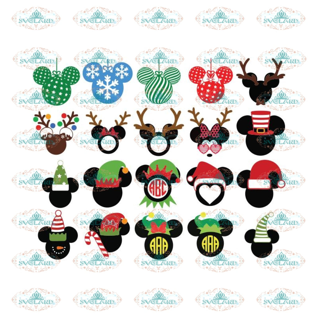 Download Disney Christmas Svg Bundle Christmas Svg Cricut File Silhouette Svglandstore SVG, PNG, EPS, DXF File