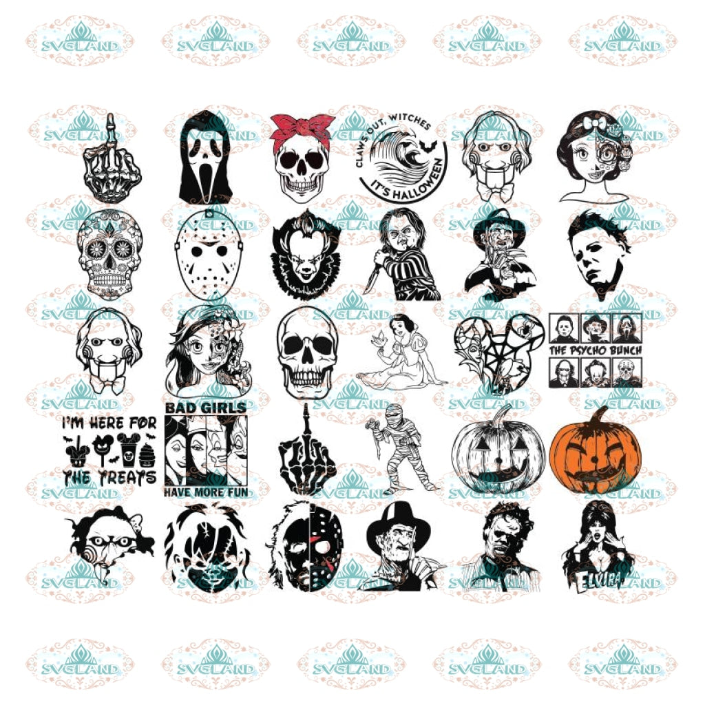 Download Horror Movie Killers Svg Bundle Disney Princess Day Of The Dead Svg Svglandstore SVG, PNG, EPS, DXF File