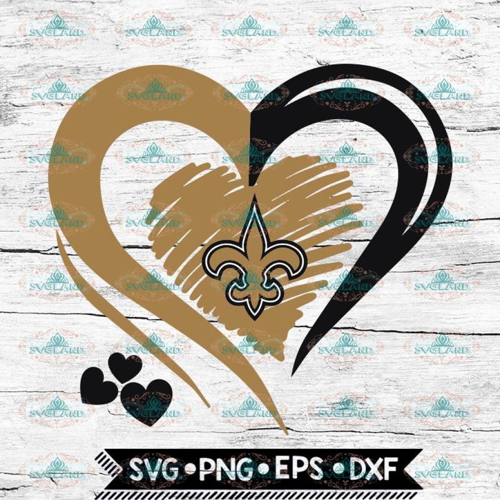 New Orleans Saints Love Svg Heart New Orleans Saints Svg Nfl Svg Fo Svglandstore