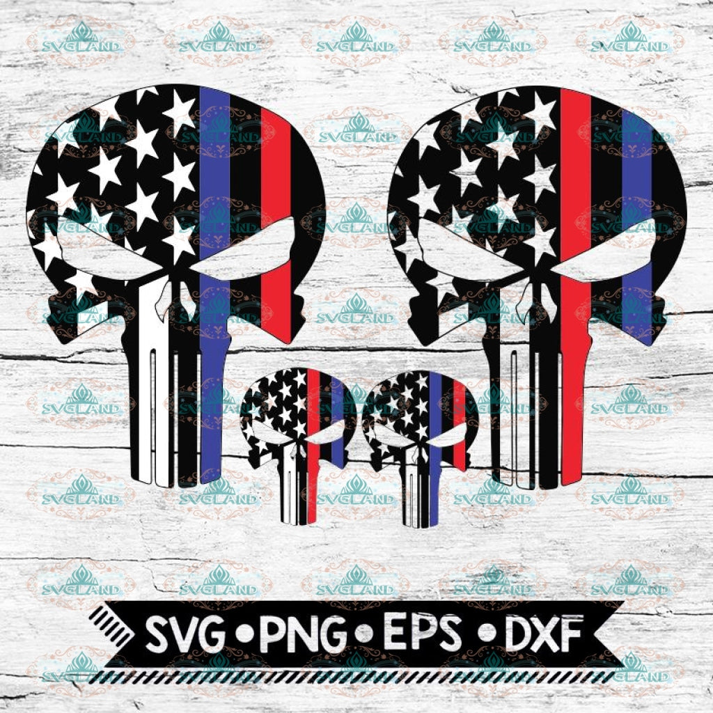 Punisher Skull Svg Flag America Svg Png Dxf Eps Skull Svg Americ Svglandstore