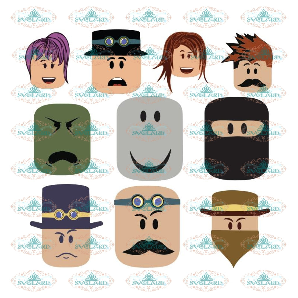 Roblox Charactor Svg Cricut File Gamer Svg Roblox Svg Roblox Face Svglandstore - beard squad roblox