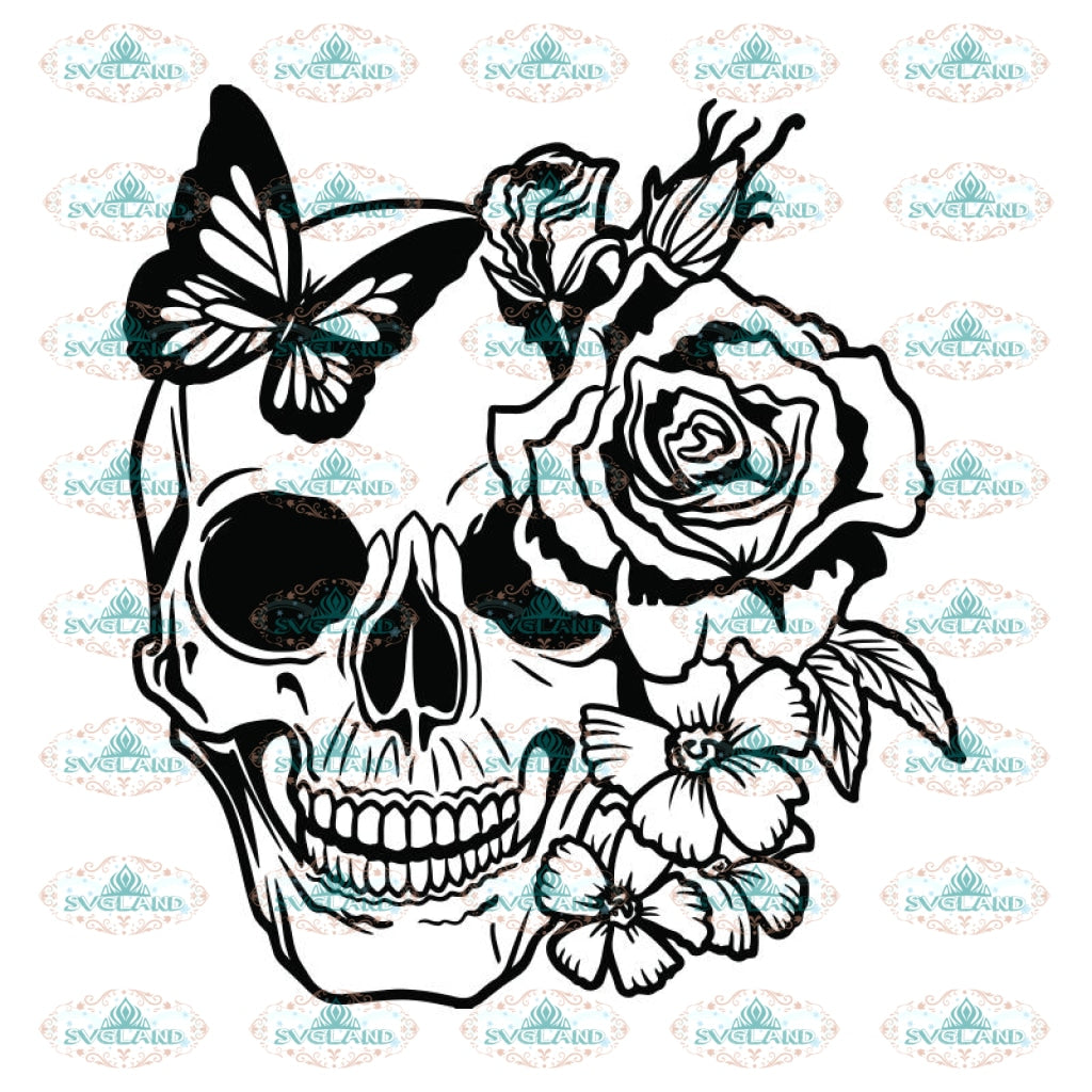 Free Free 179 Flower Skull Svg Images SVG PNG EPS DXF File