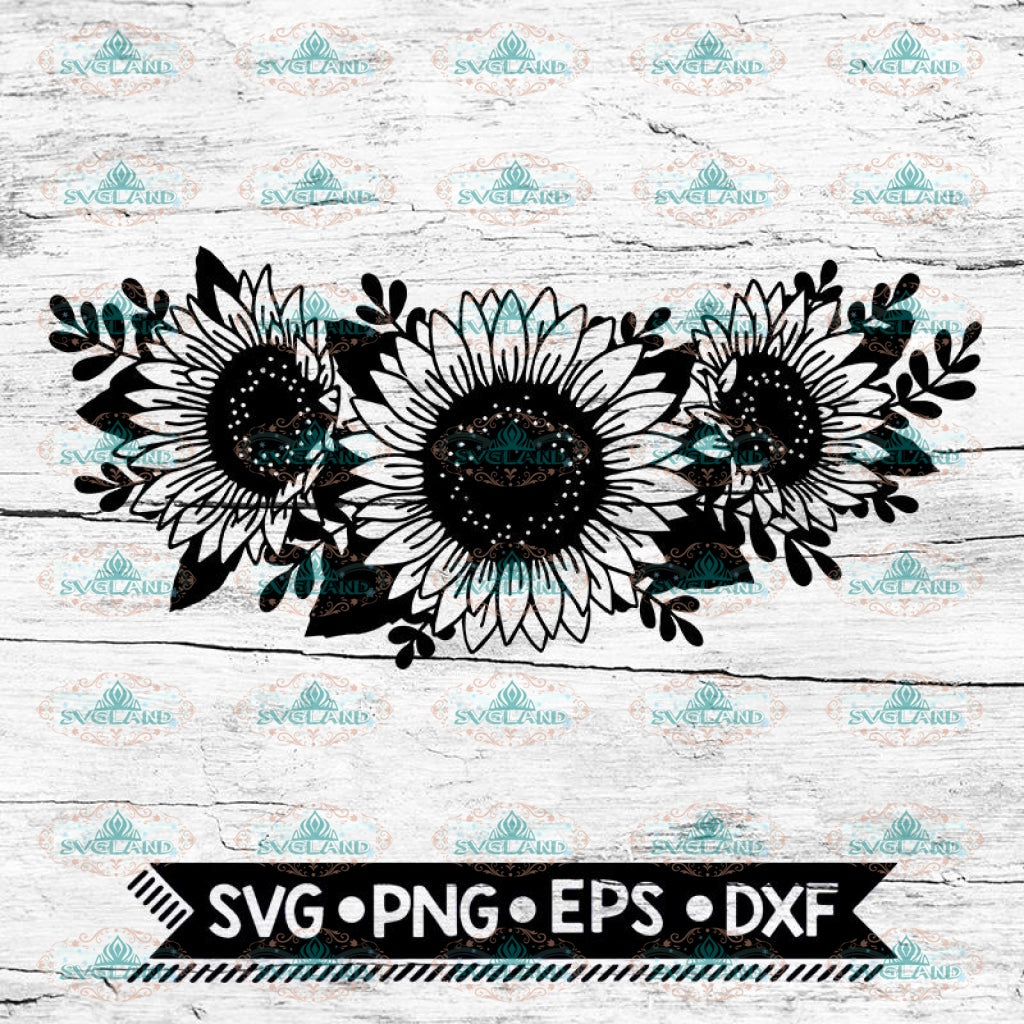 Download Sunflower Svg Sunflower Monogram Bundle Svg Flower Svg Svglandstore PSD Mockup Templates