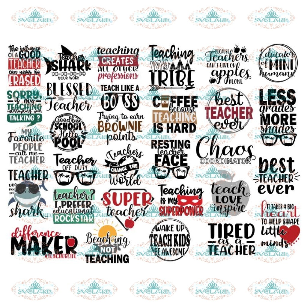 Download Teacher Bundle Svg Files For Silhouette Files For Cricut Svg Dxf E Svglandstore SVG, PNG, EPS, DXF File