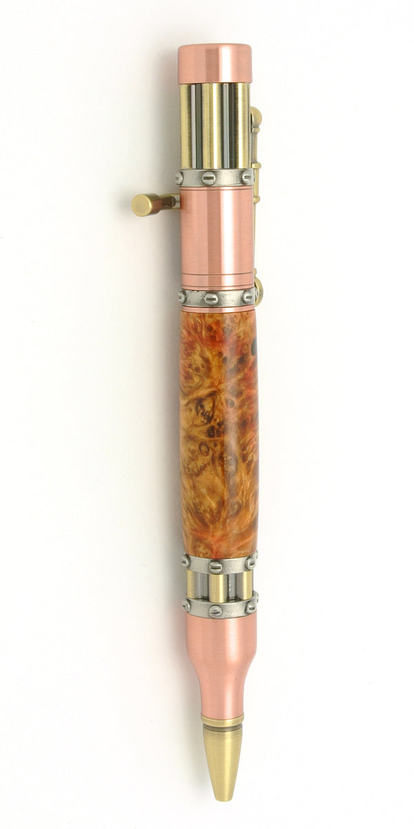 Bolt Action(Brass) - Buckeye Burl - Stylo Ink