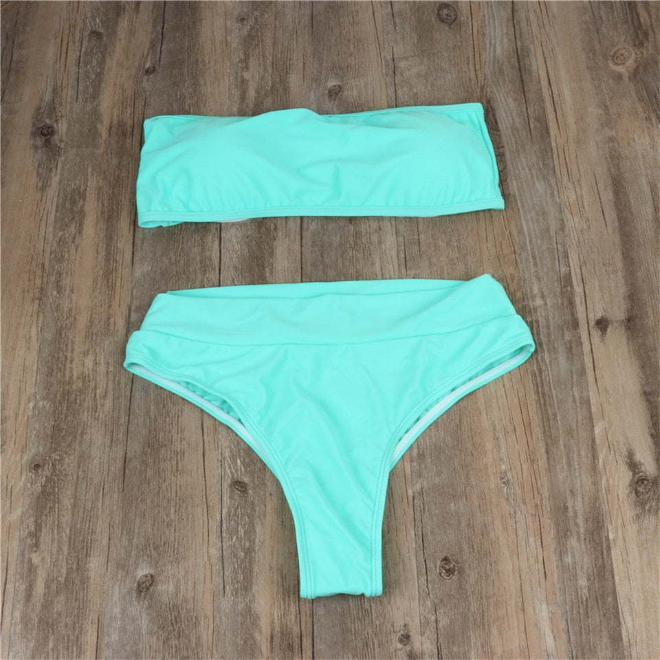 high waisted seamless bikini