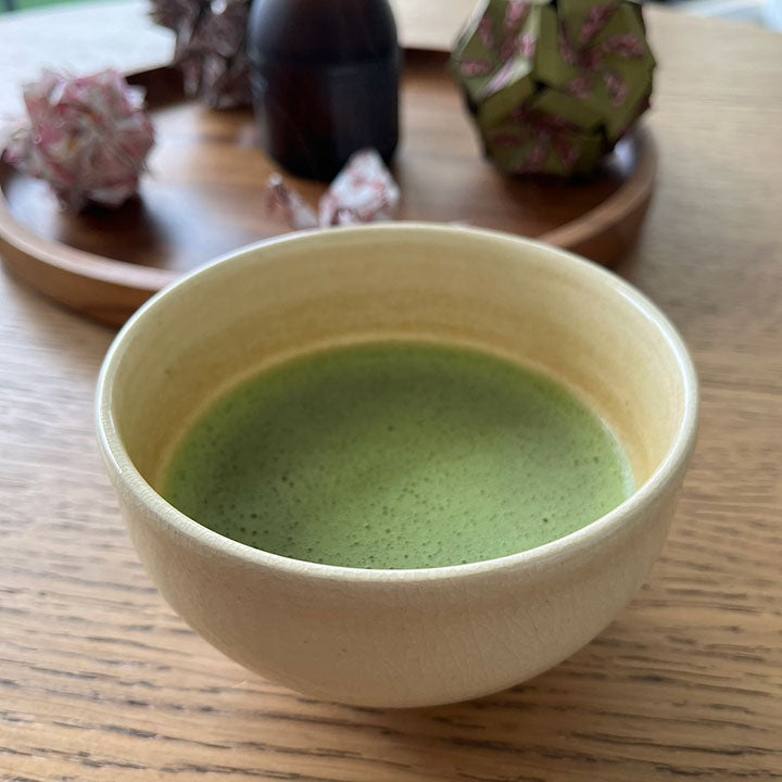 A cup of matcha tea