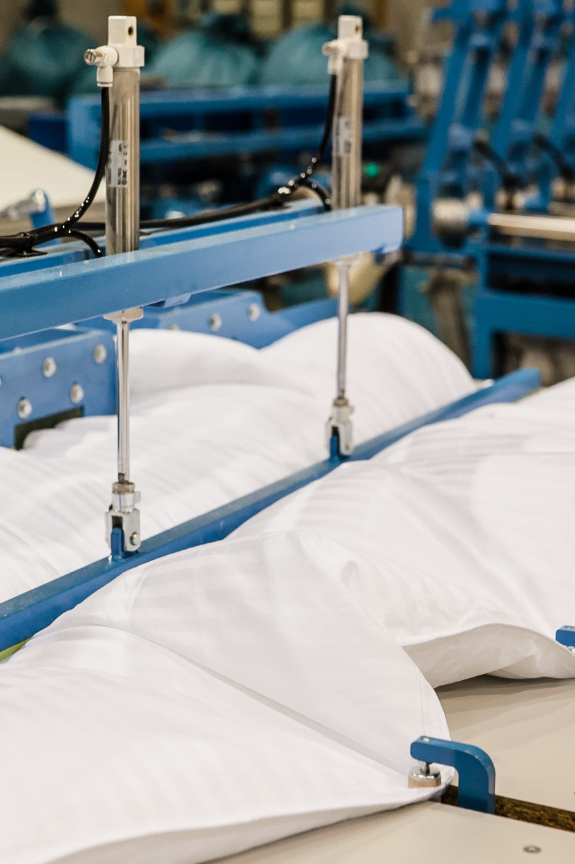 Duvet manufacturing process