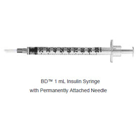 Permanently Attached Needle 1 Cc U 100 Insulin With 28 G X 1 2 Dental Supplies Company