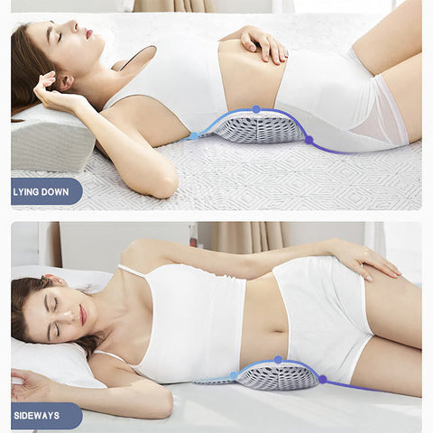 Waist-Cushion 3D Mousse Lumbar Support Bedding Pillow Pregnant Relief Pain Heating Lumbar Cushion for Bed with Mesh Pillowcase