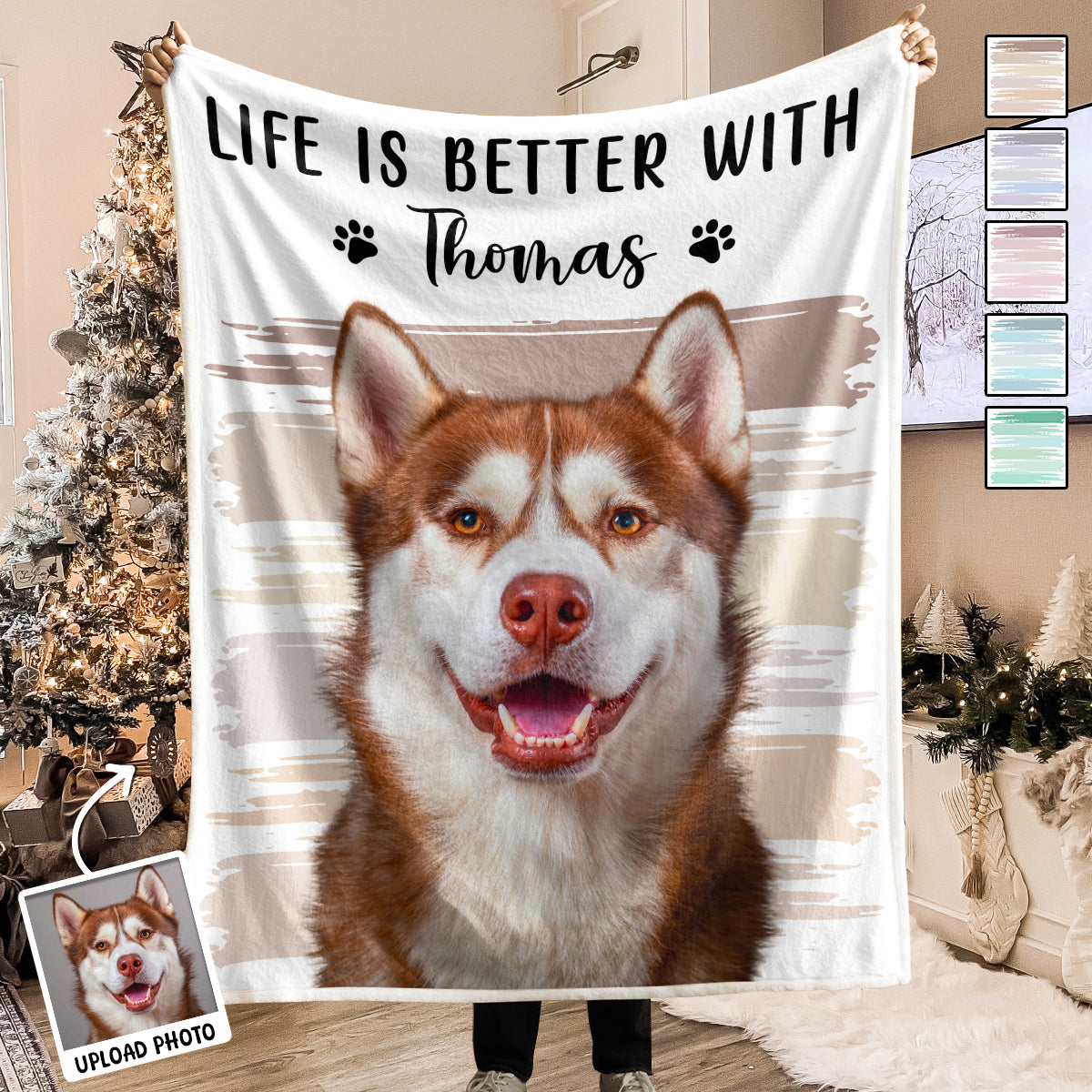 Custom Photo Upload Pet Image - Personalized Blanket - Gift For Dog Lovers