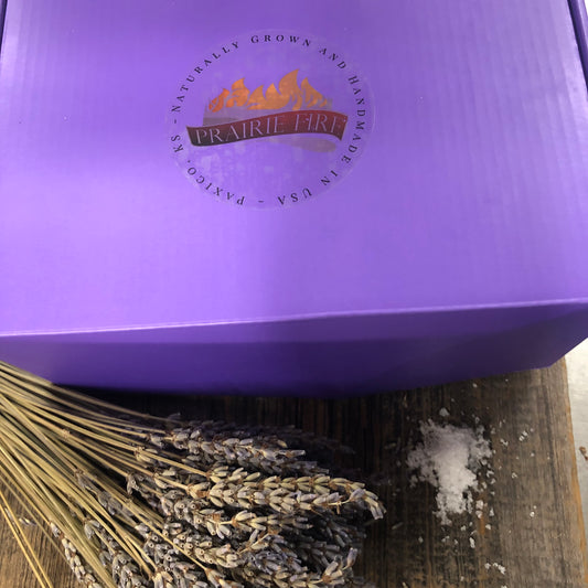 Lavender Lovers Spa/Self Care Luxury Gift Set Box - Kansas Gift Basket - Prairie Fire Candles