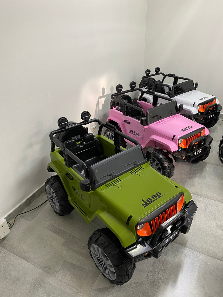 Jeep Wrangler styled kids electric ride on car – The Cuddler