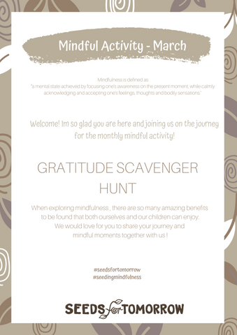 Seeds for Tomorrow - Mindful Activity - Gratitude Scavenger Hunt