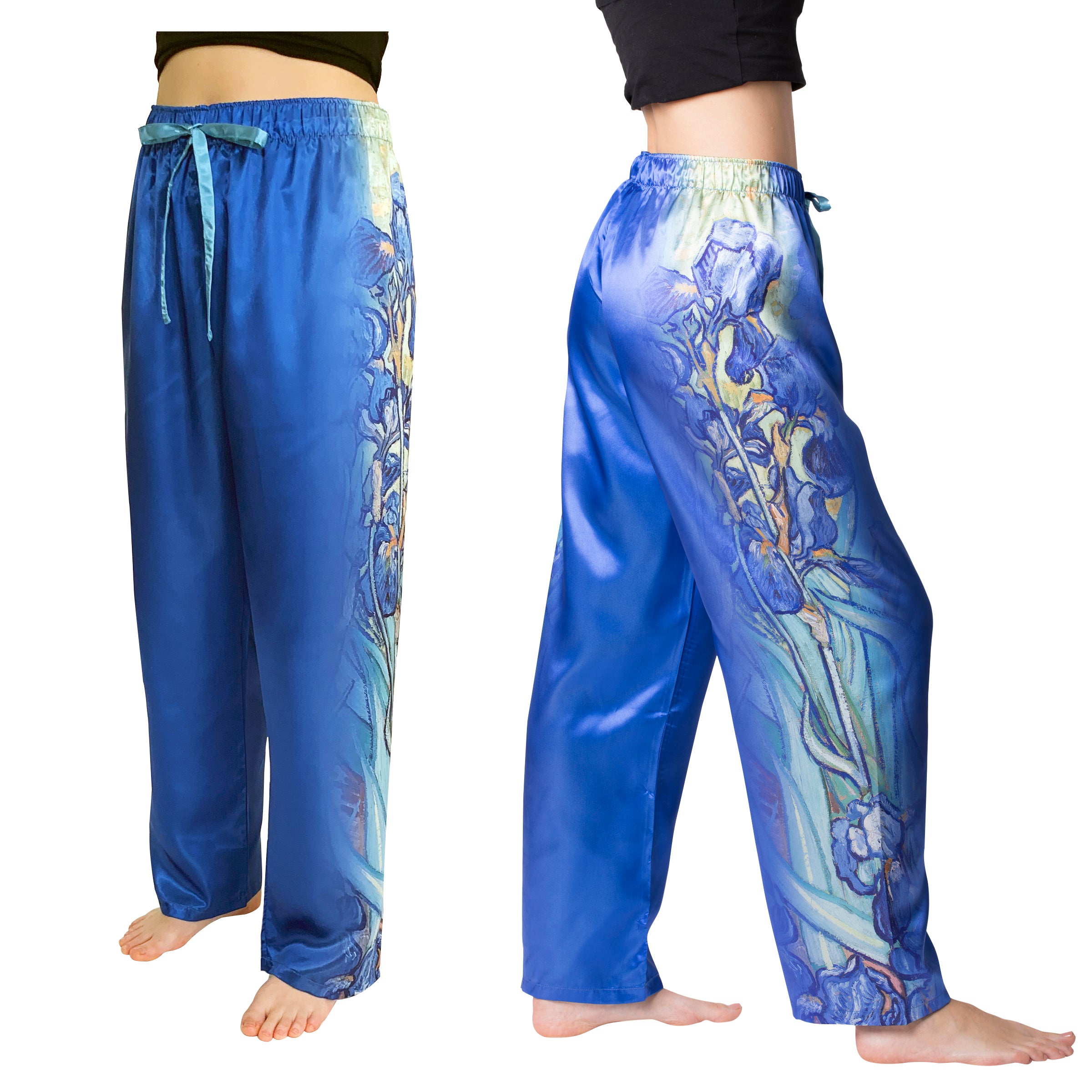 Galleria Women's Satin Pajama Pants Renoir Woman with a Parasol, Medium