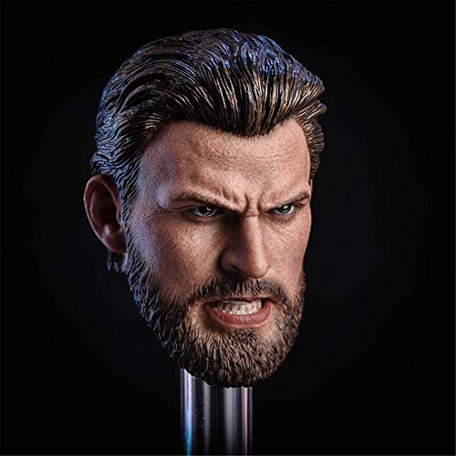 HiPlay 1/6 Scale Male Figure Head Sculpt, Handsome Men Tough Guy , Dol ...