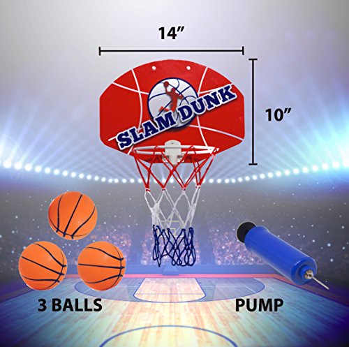  Over-The-Door Basketball Hoop with Basketball & Pump