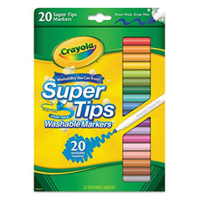 Load image into Gallery viewer, Washable Markers, Super Tip, 20/PK, Assorted, Case of 24 Packs
