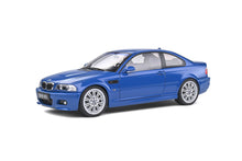 Indlæs billede til gallerivisning 1:18 BMW M3 E46, 2000, blå, Solido 1806502, delvis åben model

