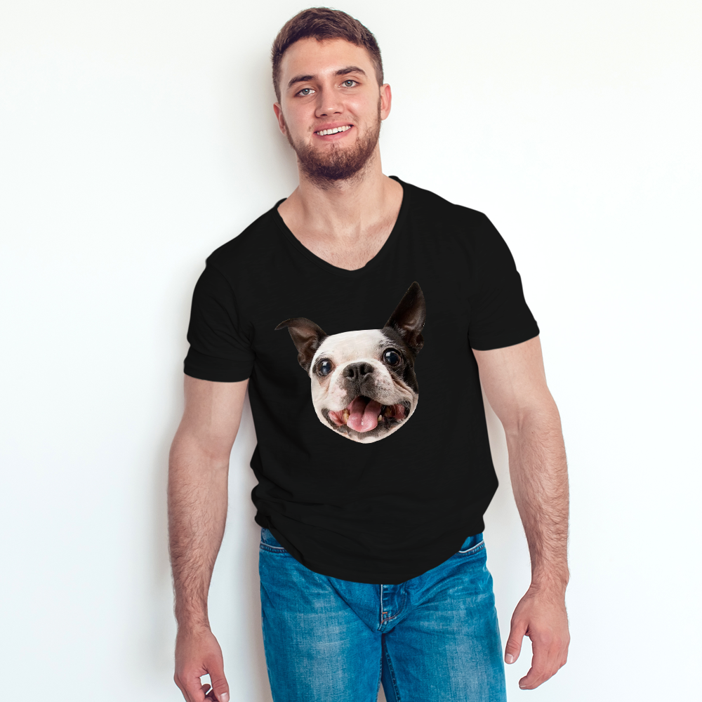 Custom My Face T-shirt Funny Dog Pet Tee Best Personalised Gift ...