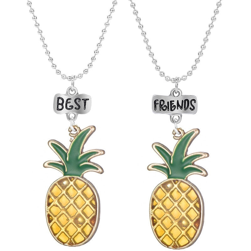 pineapple best friend necklace