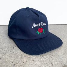 Load image into Gallery viewer, Unstructured 5 Panel Cap - Navy Nova Rosa
