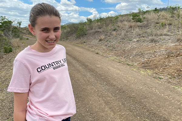 Country Life Kids T-shirt Pink - Working Bull:Country Clothing range