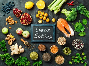 Lebensmittel für Clean Eating