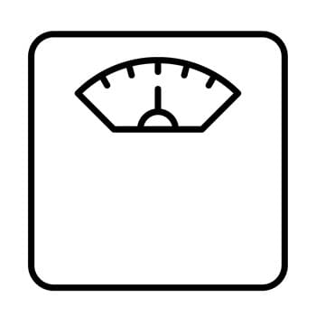 Ein Icon symbolisiert, dass Eiweißpulver das Halten des Gewichts fördert.