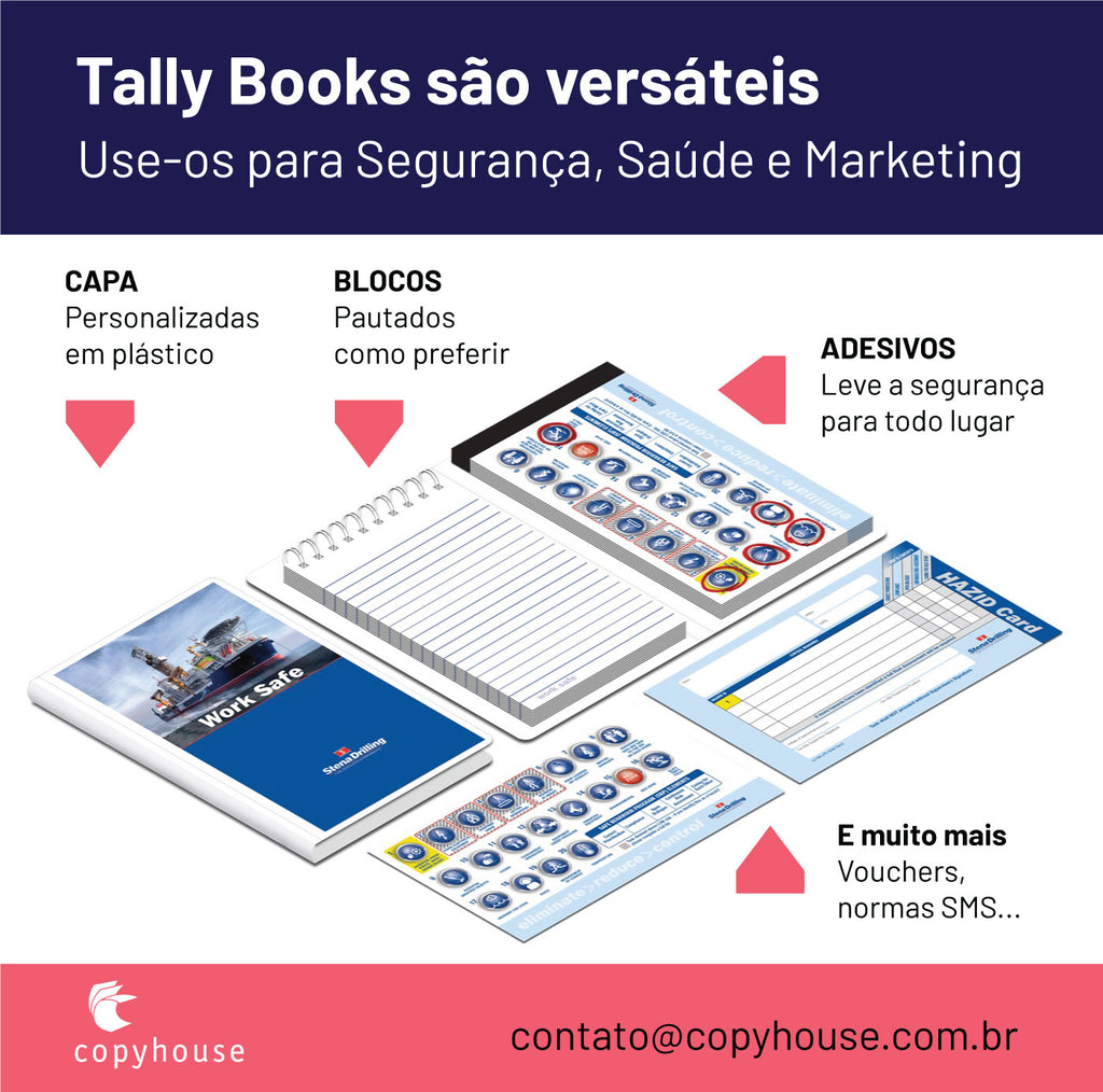 tally book impressao personalizado grafica digital copy house