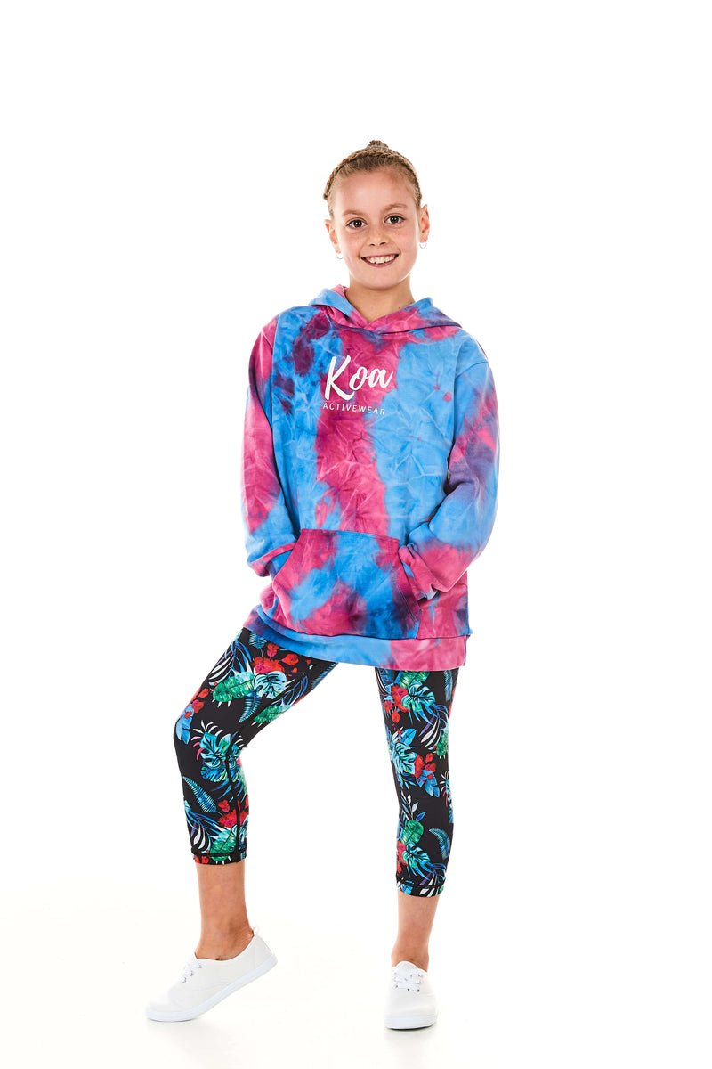 Girls Tie Dye Hoodie | Tween Sportswear | Koa Kids Activewear