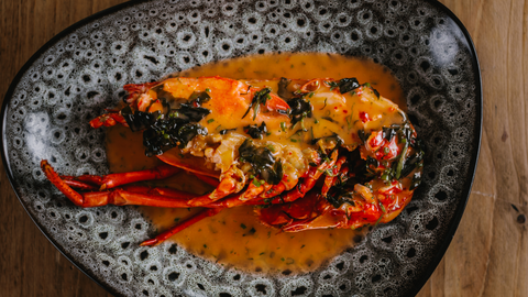 St. Andrews Bay lobster with mirin butter sauce