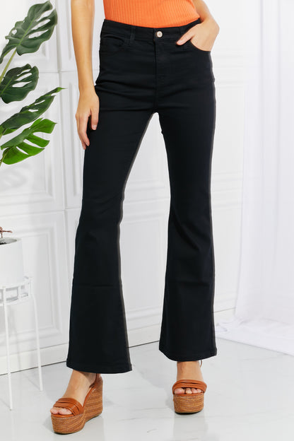 Zenana Clementine Full Size High-Rise Bootcut Pants in Black - Cheeky Chic Boutique