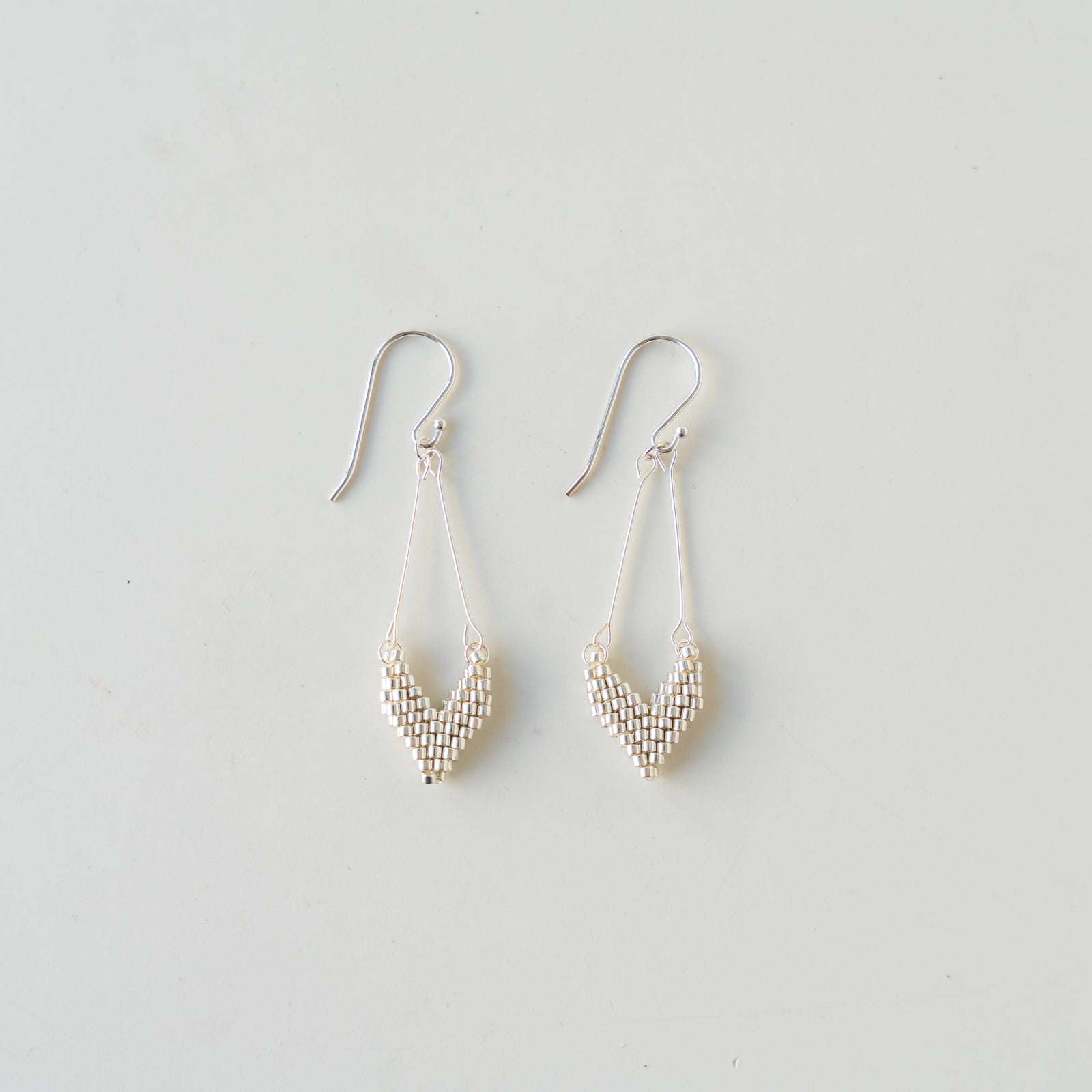 Silver V Element Earrings
