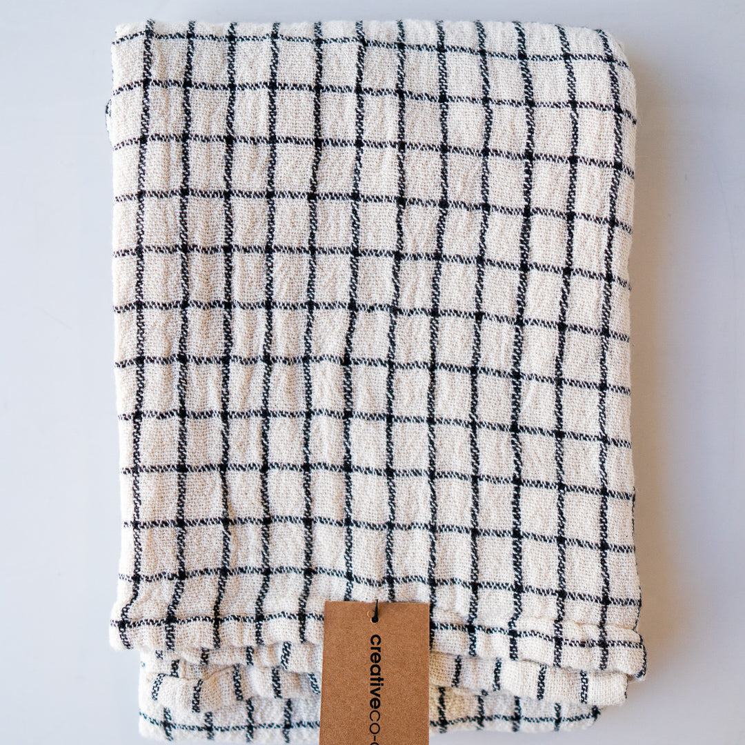 Cotton Tea Towel Grid