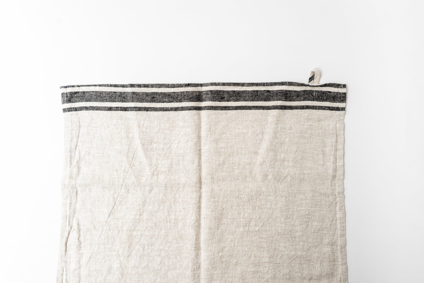 Linen Tea Towel Grey Stripe