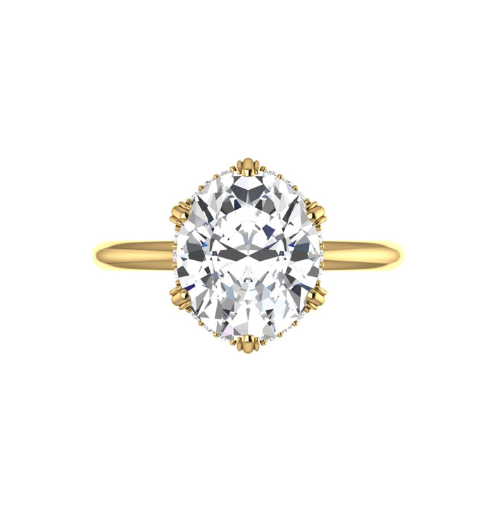  Aspen Diamond Engagement Ring Setting With 0.9 Carat Round Shape