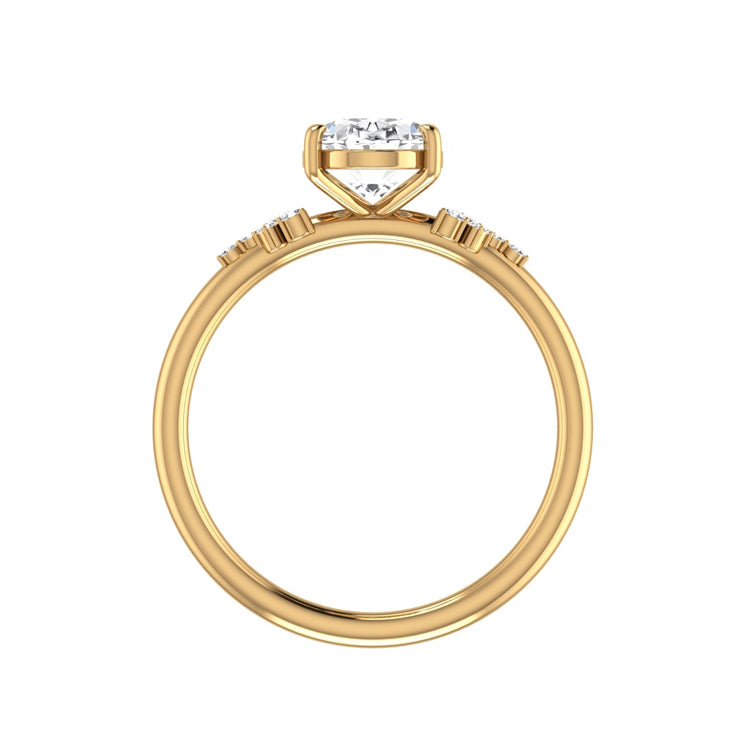 Everly 2 Carat Oval Rose Cut Lab Created Diamond Engagement Ring