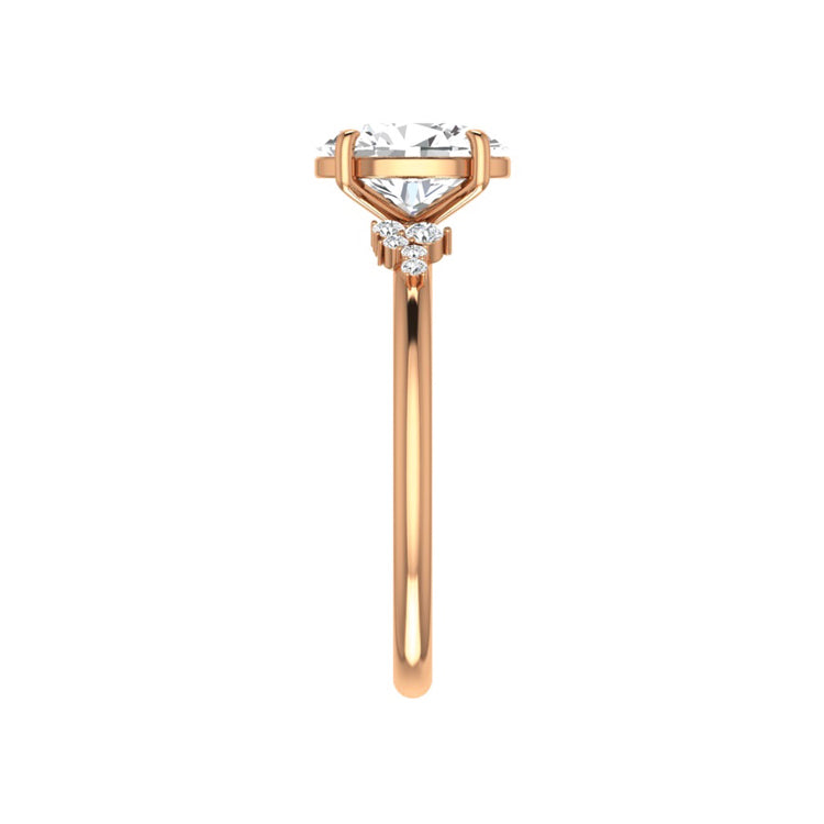 Everly Cluster 3 Carat Lab Grown Oval Diamond Engagement Ring