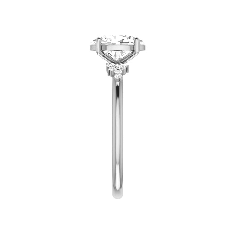 Everly Cluster 3 Carat Lab Grown Oval Diamond Engagement Ring