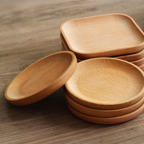 Beech Wood Dessert Plates