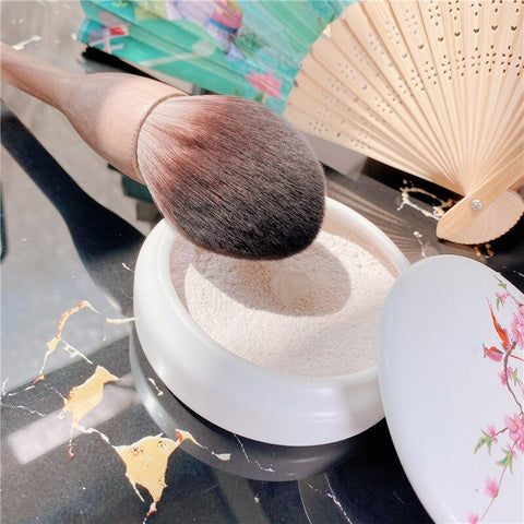 Makeup Brush with Wood Handle