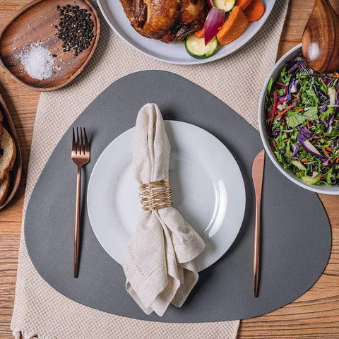 grey placemats