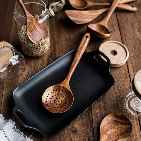 Teakwood Kitchen Utensils - Set of 8 — Solange & Frances